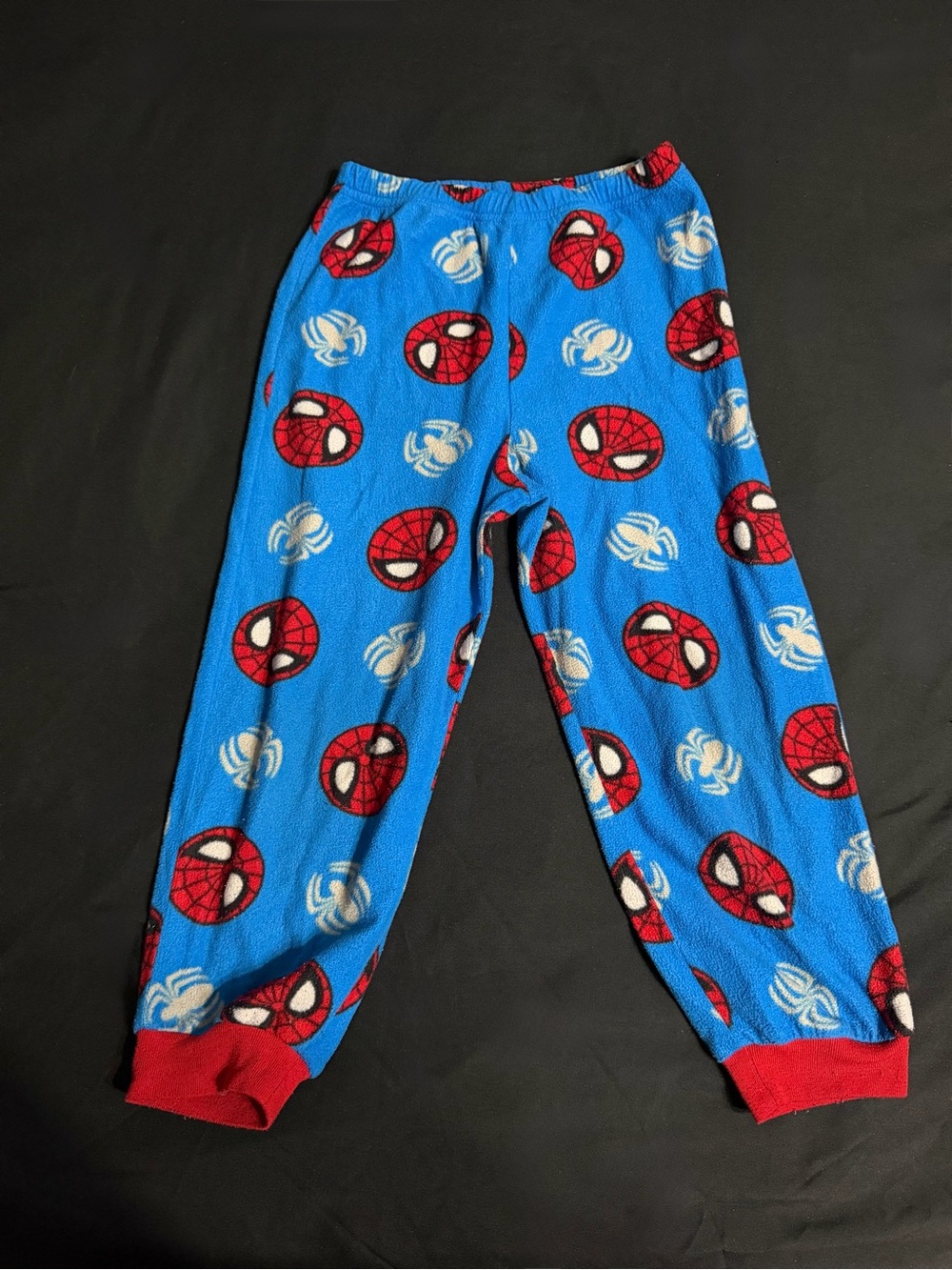 Marvel Boys Blue and Red Spider-Man Fleece Pajama Bottoms